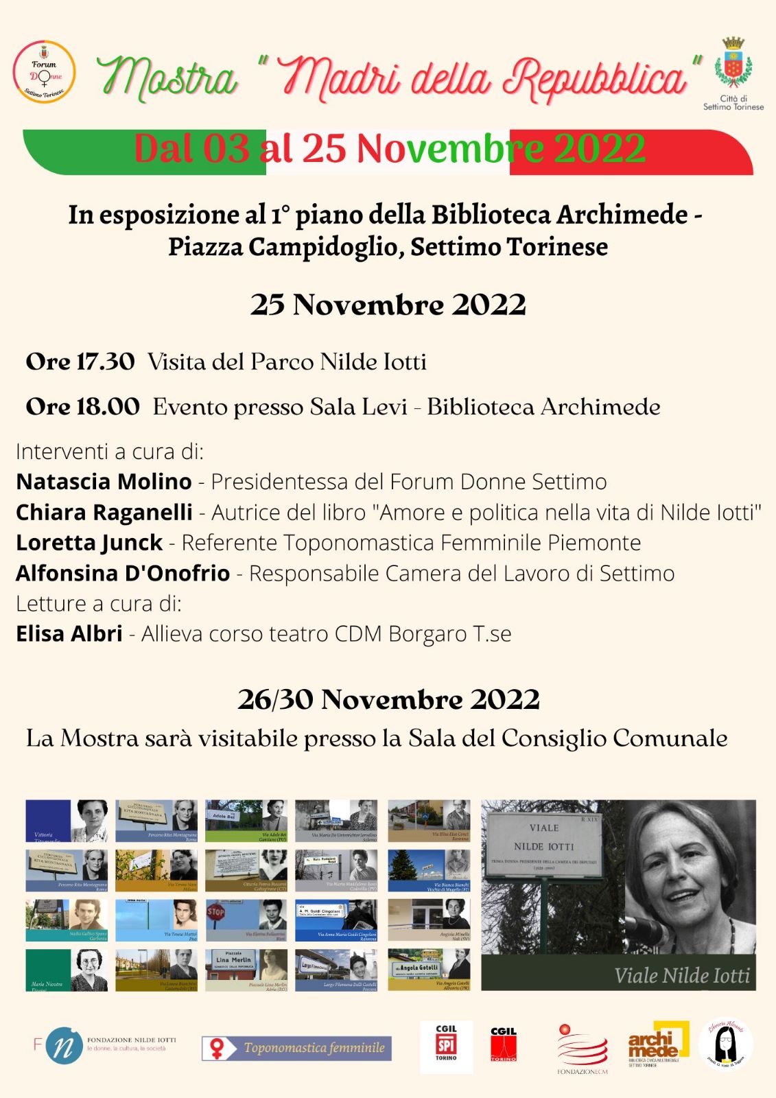 Mostra ' Le madri della Repubblica '